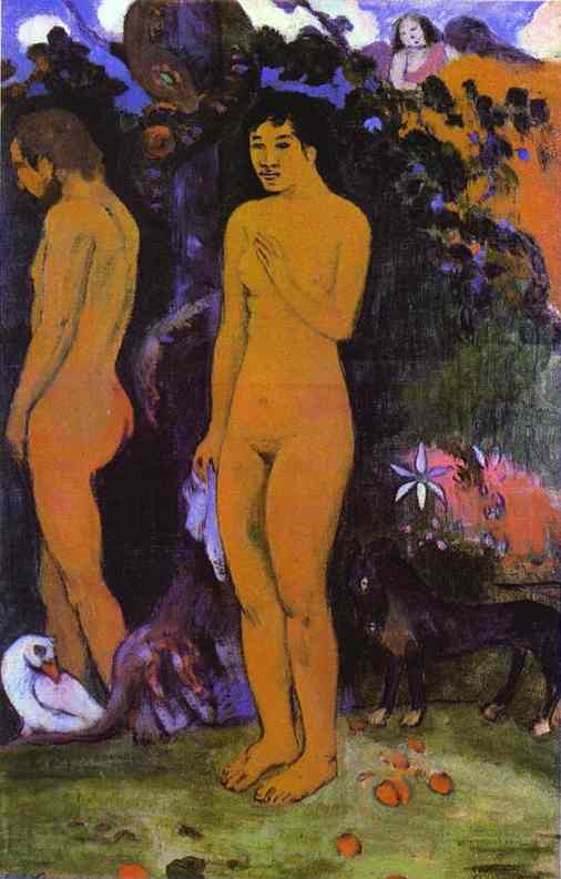 Adam and Eve. <br>1902. Oil on canvas. <br>Art Museum Ordrupgard, Copenhagen, Denmark.