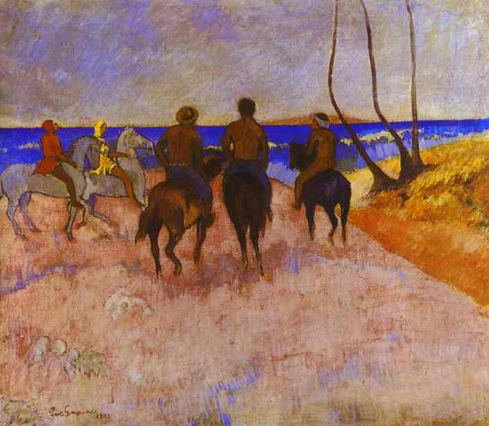 Horsemen on the Beach. <br>1902. Oil on canvas. <br>Folkwang Museum, Essen, Germany.