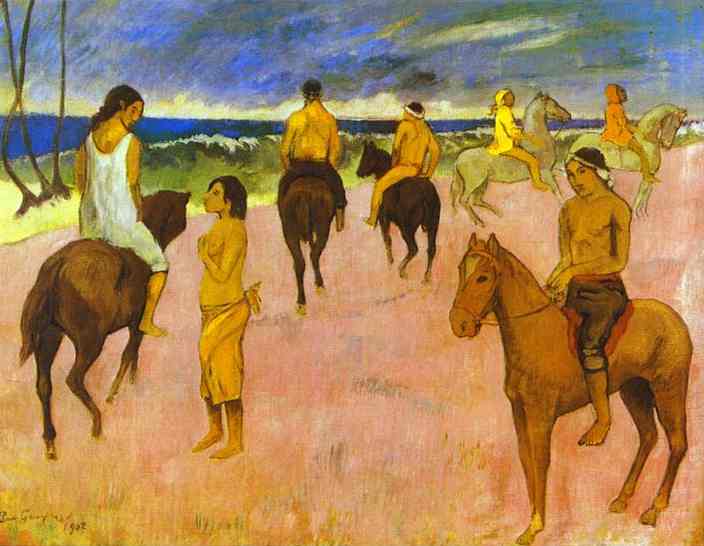 Horsemen on the Beach. <br>1902. Oil on canvas. <br>Stavros Niarchos collection.