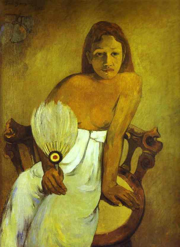 Girl with a Fan. <br>1902. Oil on canvas. <br>Folkwang Museum, Essen, Germany.