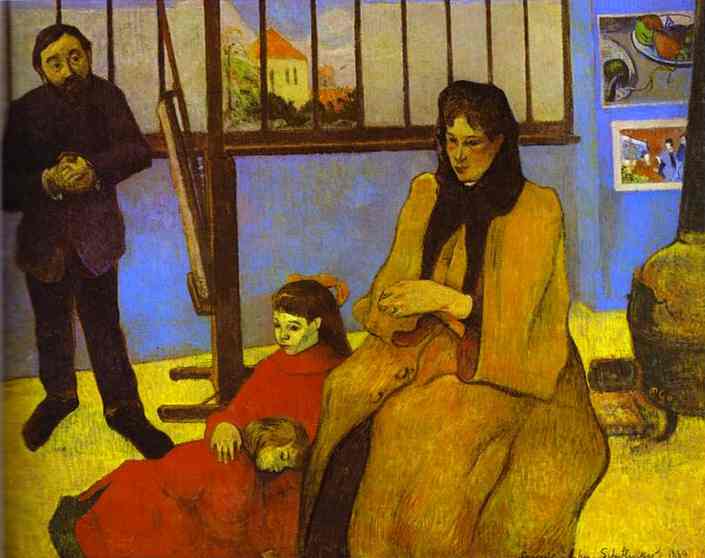 The Schuffenecker Family. <br>1889. Oil on canvas. <br>Muse d'Orsay, Paris, France