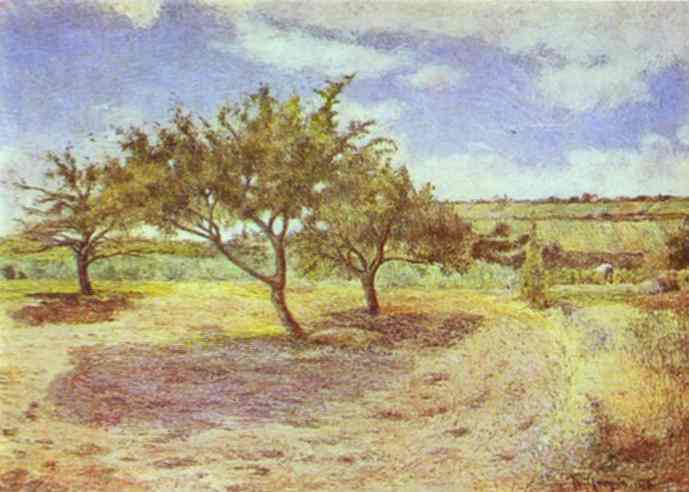 Apple-Trees in Blossom. <br>1879. Oil on canvas. <br>Private collection