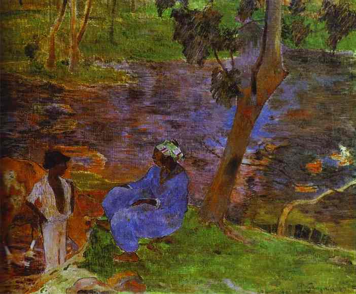 At the Pond. <br>1887. Oil on canvas. <br>Rijksmuseum Vincent van Goug, Amsterdam, the Netherlands