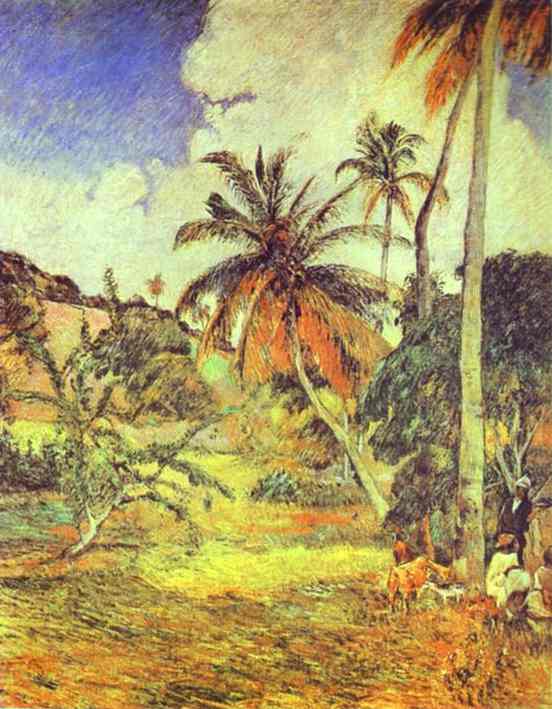 Palm Trees on Martinique. <br>1887. Oil on canvas. <br>Private collection