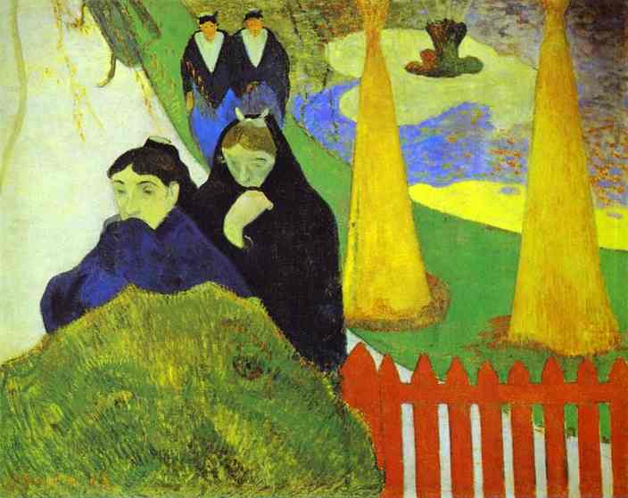 Women from Arles in the Public Garden, the Mistral. <br>1888. Oil on canvas. <br>Art Institute of Chicago, Chicago, IL, USA.. 