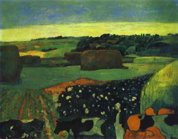 Haystacks in Brittany. <br>1890. Oil on canvas. <br>The National Gallery of Art, Washington, DC, USA
