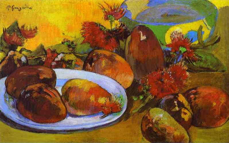 Still Life with Mangoes. <br>1896. Oil on canvas. <br>Private collection. 