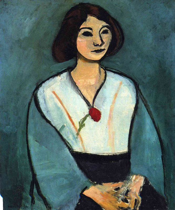 Woman in Green with a Carnation, 1909
