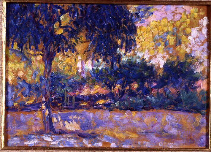 Landscape with eucalyptus trees and river. Trees in front of a river, 1906-1908