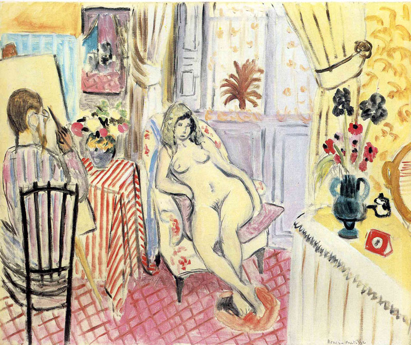 The Artist and his model, 1919