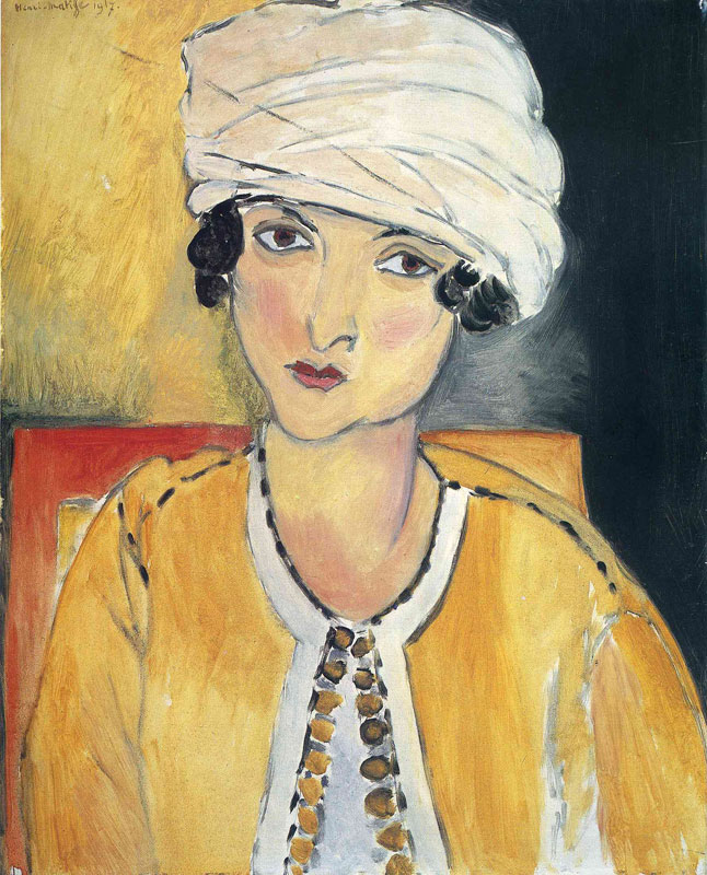 Lorette with Turban and Yellow Vest, 1917