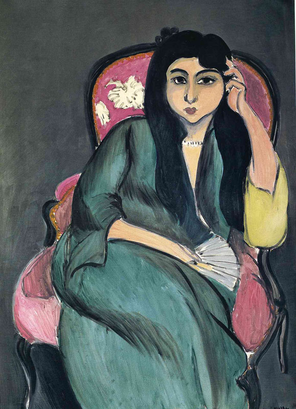 Laurette in Green in a Pink Chair, 1917