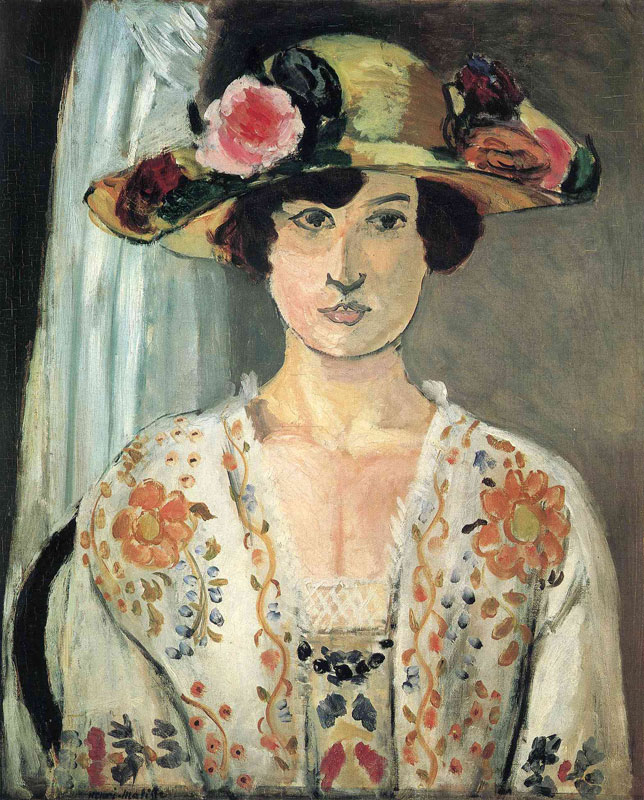 Woman in a Hat<br>1920, ͻ, 58.9 x 49.9 cm<br>