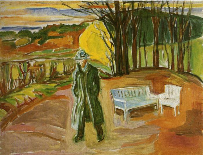 ԰Ի- Self-Portrait in the Garden, Ekely, 1942<br>ղڣThe Munch Museum
