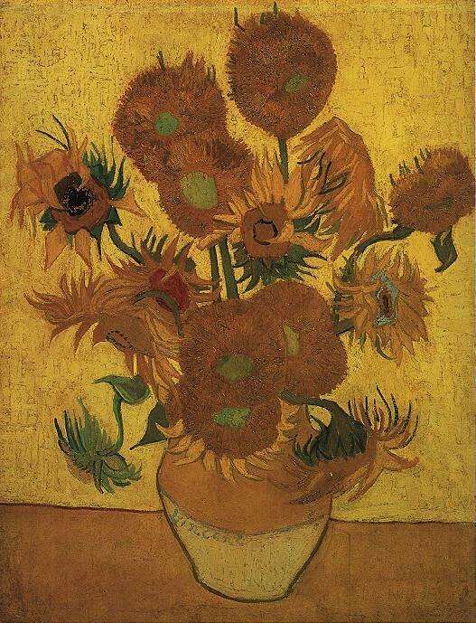 *Still Life: Vase with Fifteen Sunflowers 