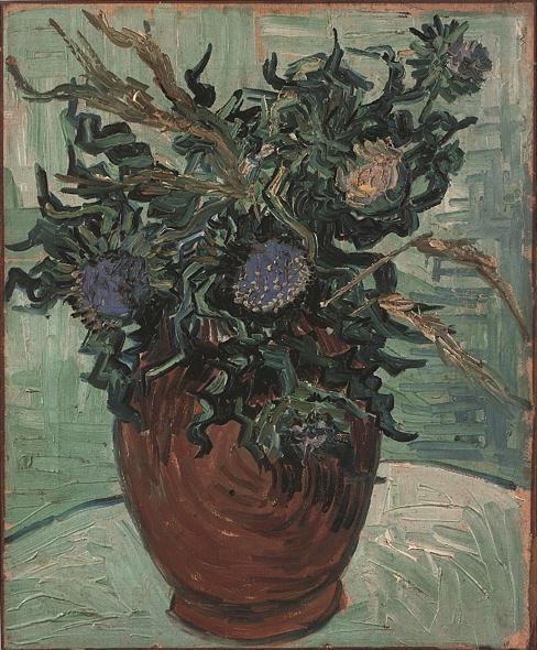 Still Life: Vase with Flower and Thistles 
