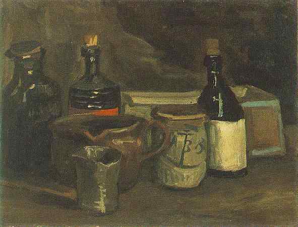 Still Life with Bottles and Earthenware