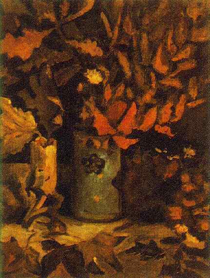 Vase with Dead Leaves