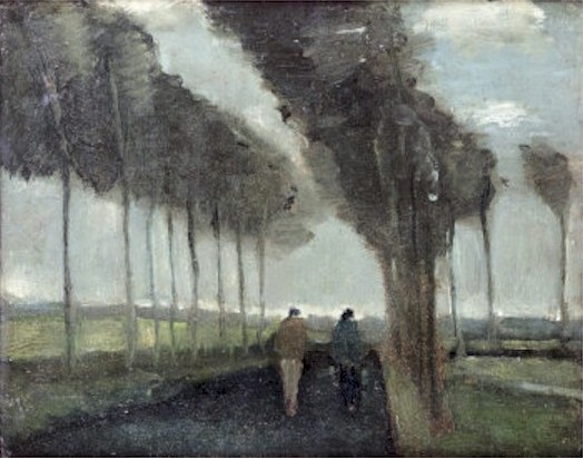 Country Lane with Two Figures