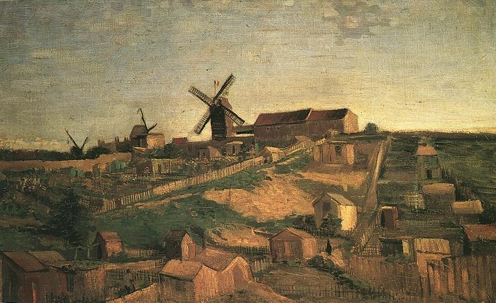 View of Montmartre with Windmills 