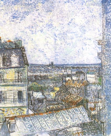 View of Paris from Vincent's Room in the Rue Lepic 