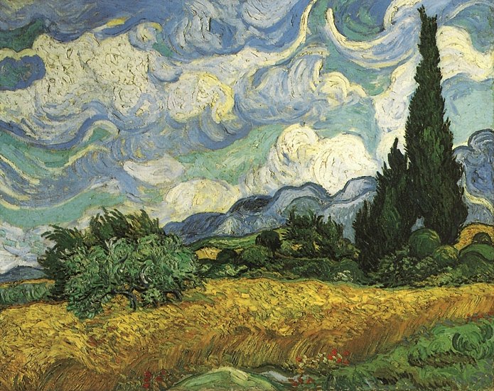 Wheat Field with Cypresses at the Haute Galline Near Eygalieres 