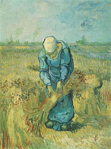 Peasant Woman Binding Sheaves (after Millet) 