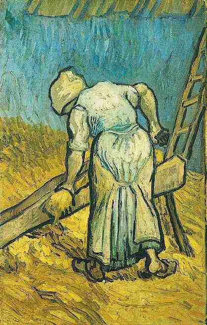 Peasant Woman Cutting Straw (after Millet) 