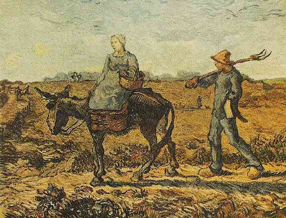 Morning: Peasant Couple Going to Work (after Millet) 