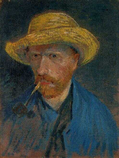 ñ̶Ի -- Self-Portrait with Straw Hat and Pipe