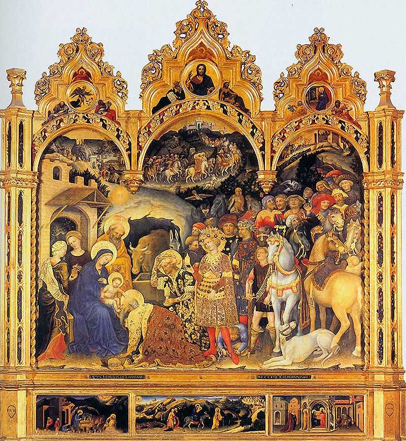  - the adoration of wood panel