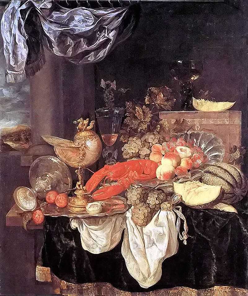 ĵ - still life with lobster