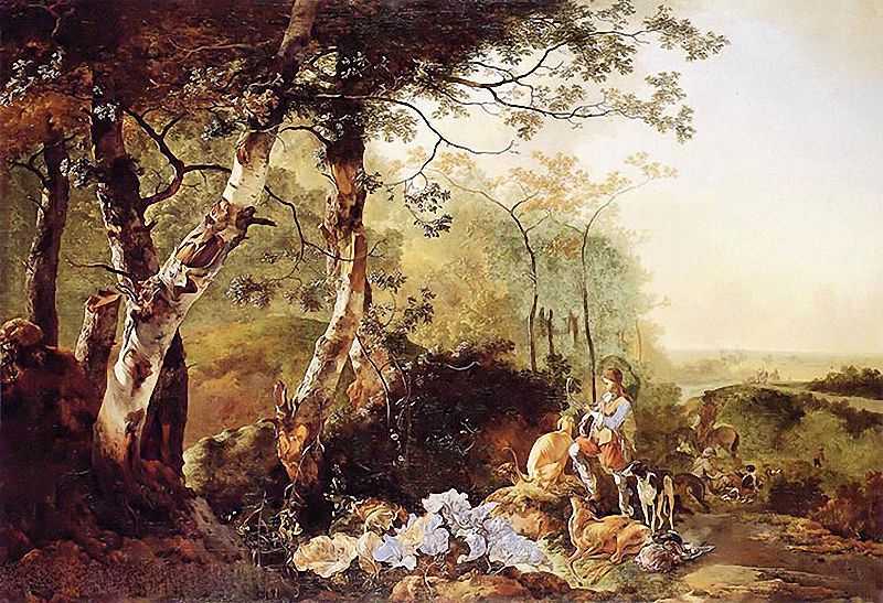  - landscape with hunters