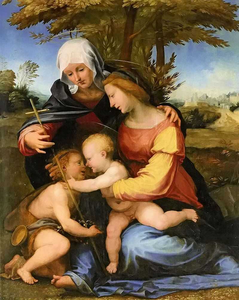 ʥĸӣʥɯ׼СʩϴʥԼ - the madonna and child ina landscape with saint elizabeth and the infant saint john the baptist