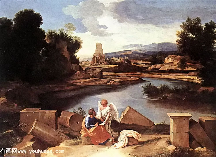 landscape with st matthew and the angel