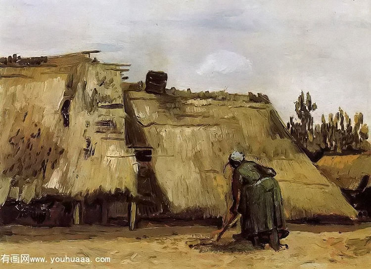 ũصĸ - cottage with woman digging