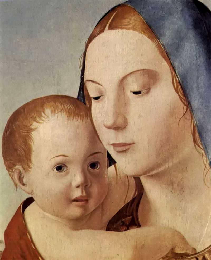 ʥĸӣֲ - Madonna, sog. Benson Madonna, Detail