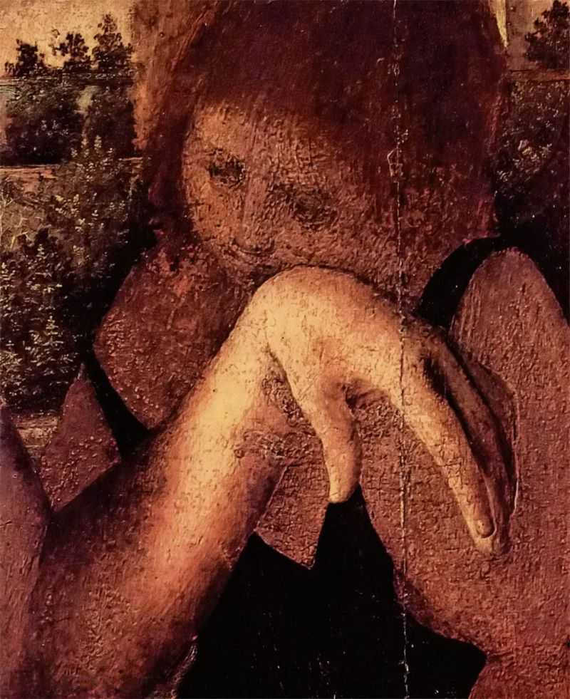 Pieta mit drei Engeln, Fragment, Detail: Engel