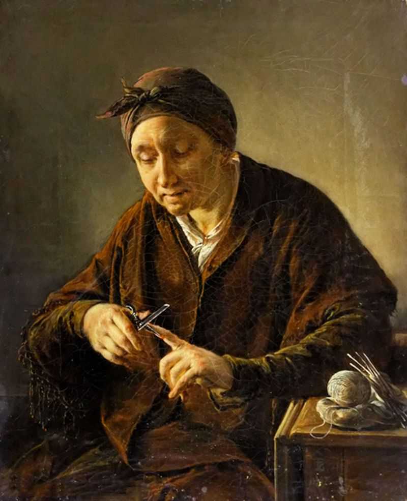 Nail cutting woman