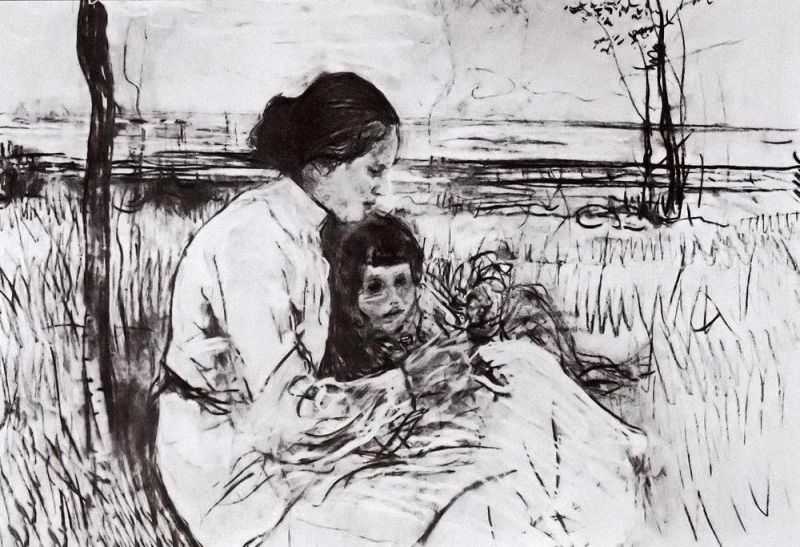 Children of the artist. Olga and Anton Serov