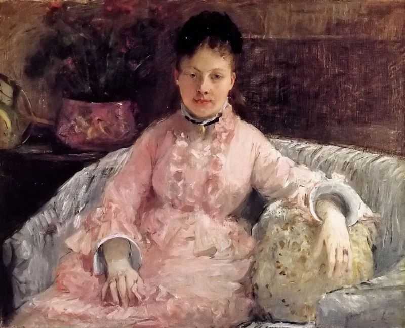 Portrait of a Woman in a pink dress