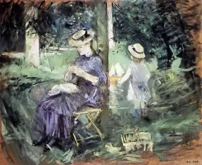 Woman and Child in a Garden