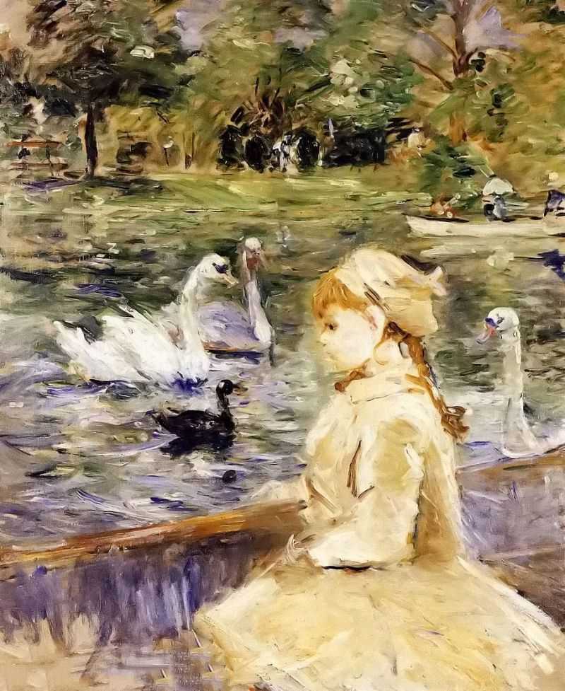 Young girl boating