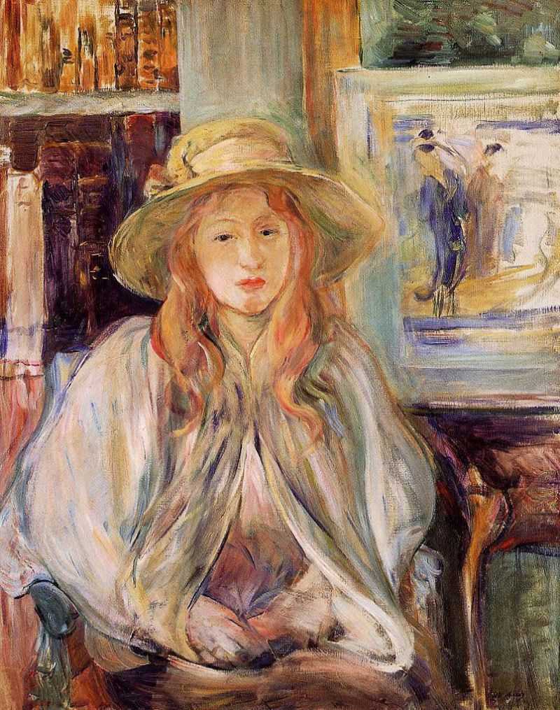 Julie Manet with a straw hat