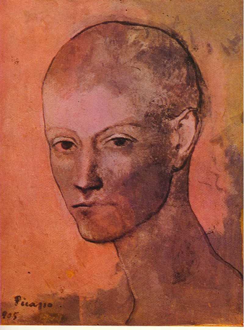 Head of young man