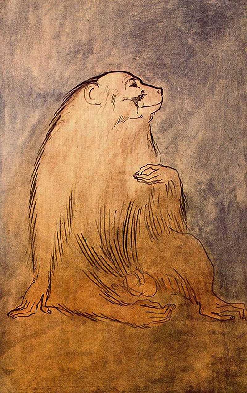 Seated monkey