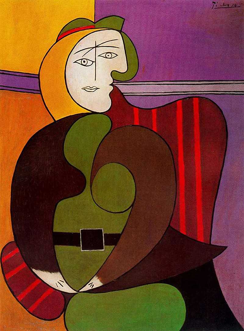 Seated Woman in a Red Armchair