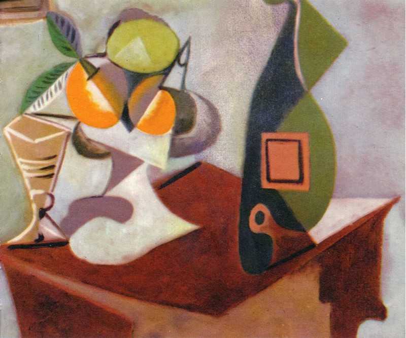 Still life with lemon and oranges