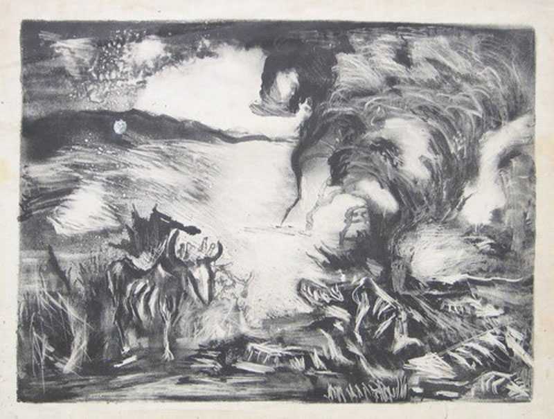 Landscape with Steer