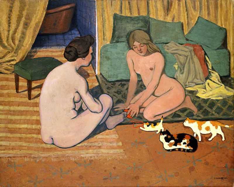 Naked women to cats